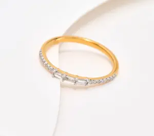 Accents by Affinity Triple Baguette 0.15 cttw Ring, Sterling Silver