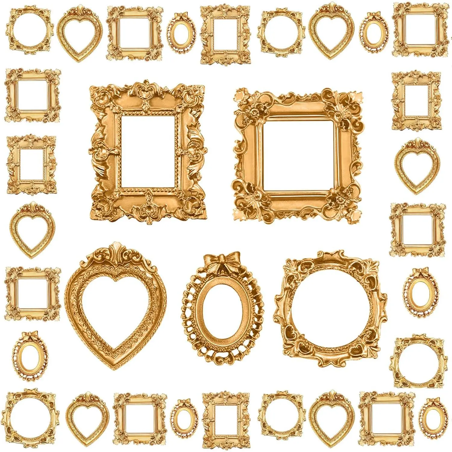 50 count   Picture Frame Antique Mini   Display Photography DIY Small Photo Frame for Photo  Decoration ()