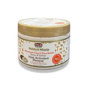 African Pride Moisture Miracle Heat Activated Masque For Natural Coils And Curls 12oz