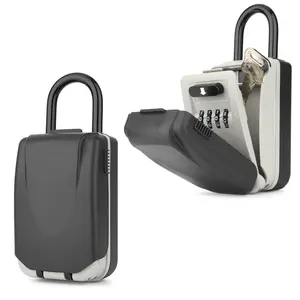 Outdoor Key Lock Box — Lock Box for House Keys — Outdoor Key Storage Lockbox, 4-Digit Combination Lock Box for Realtors, Garages, and Spare Keys