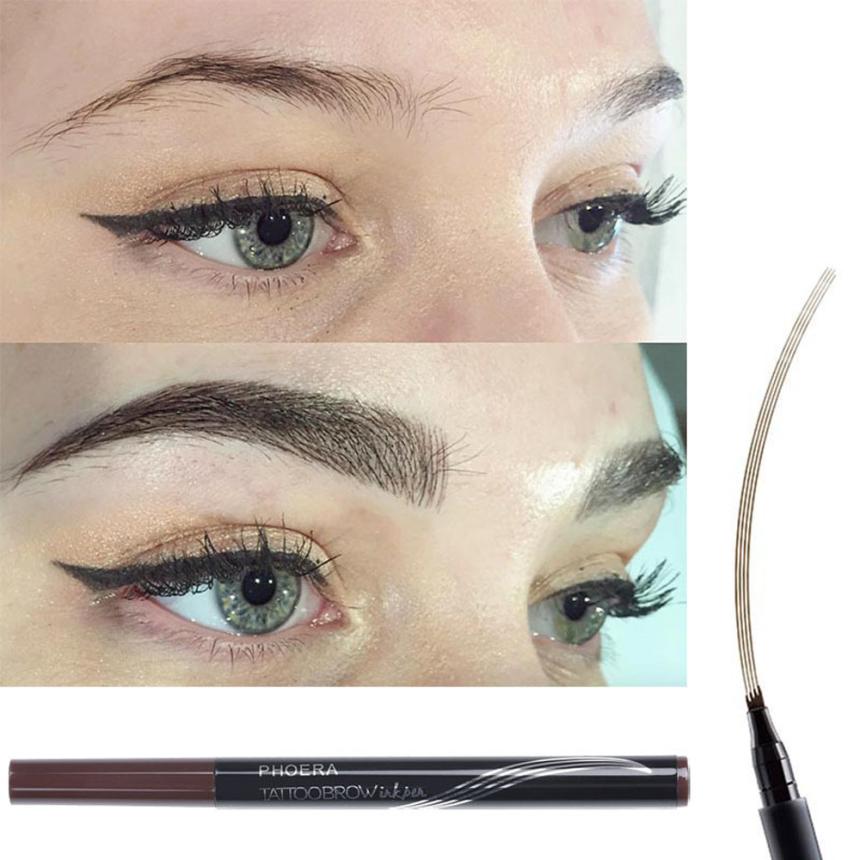 4-Tip Microblading Eyebrow Pencil – Waterproof 24H Long Lasting Brow Pen, Natural Hair Stroke Eyebrow Makeup
