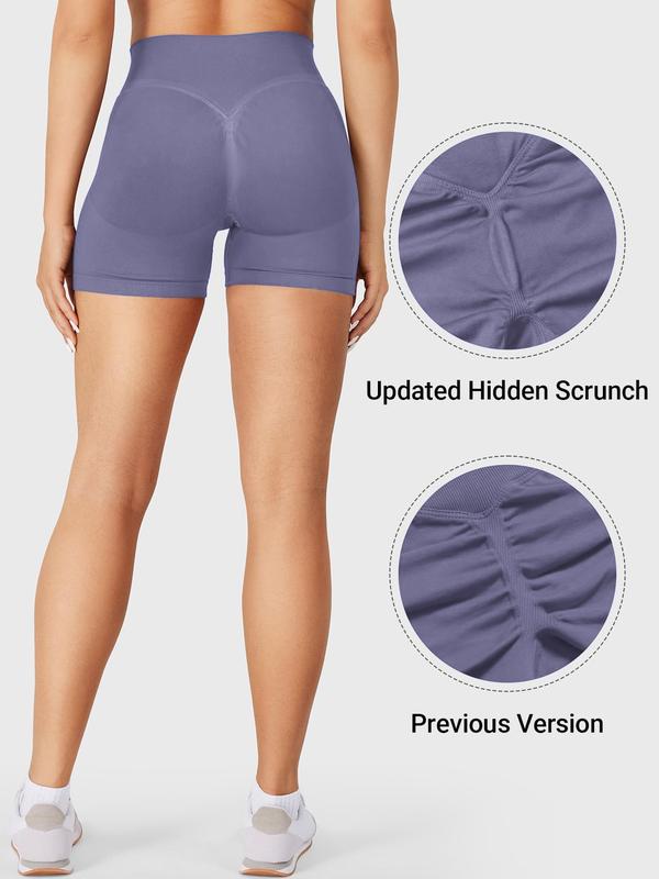 BBFIRA Seamless V Cross Women's Butt-Lifting Shorts；Cross V-Shaped Sporty Peach-Coloured Shaping Seamless Hidden-Seam Butt-Lifting Tight Shorts Fitness Yoga Pants Cross-Front Waistline Sporty Tight Shorts Athletic Yoga Shorts