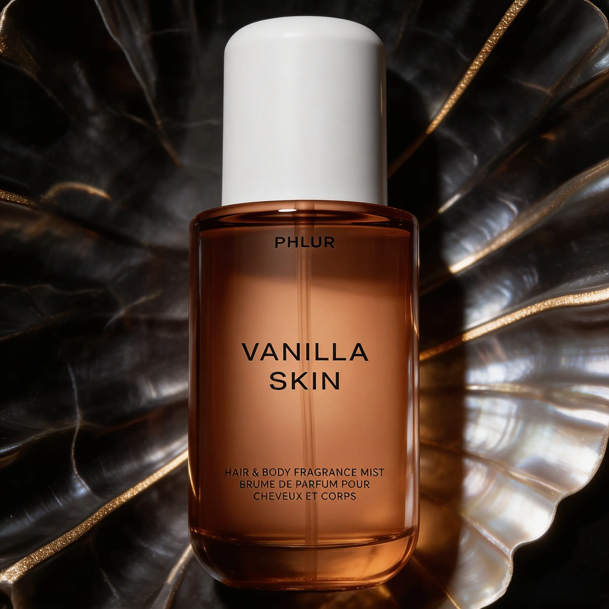PHLUR Vanilla Skin Hair & Body Mist, 8 fl oz (240ml) - Warm Vanilla, Pink Pepper, Cashmere Wood, Sandalwood | Clean Long-Lasting Unisex Fragrance Spray for Women