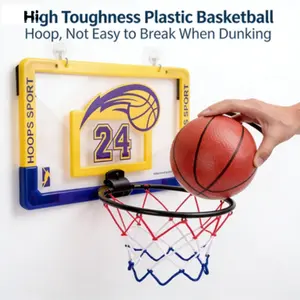 Indoor Basketball Hoop for Kids, Office Door Basketball Hoop, Mini Basket for Teens and Adults, Includes 2 Balls, Perfect for Room Doors