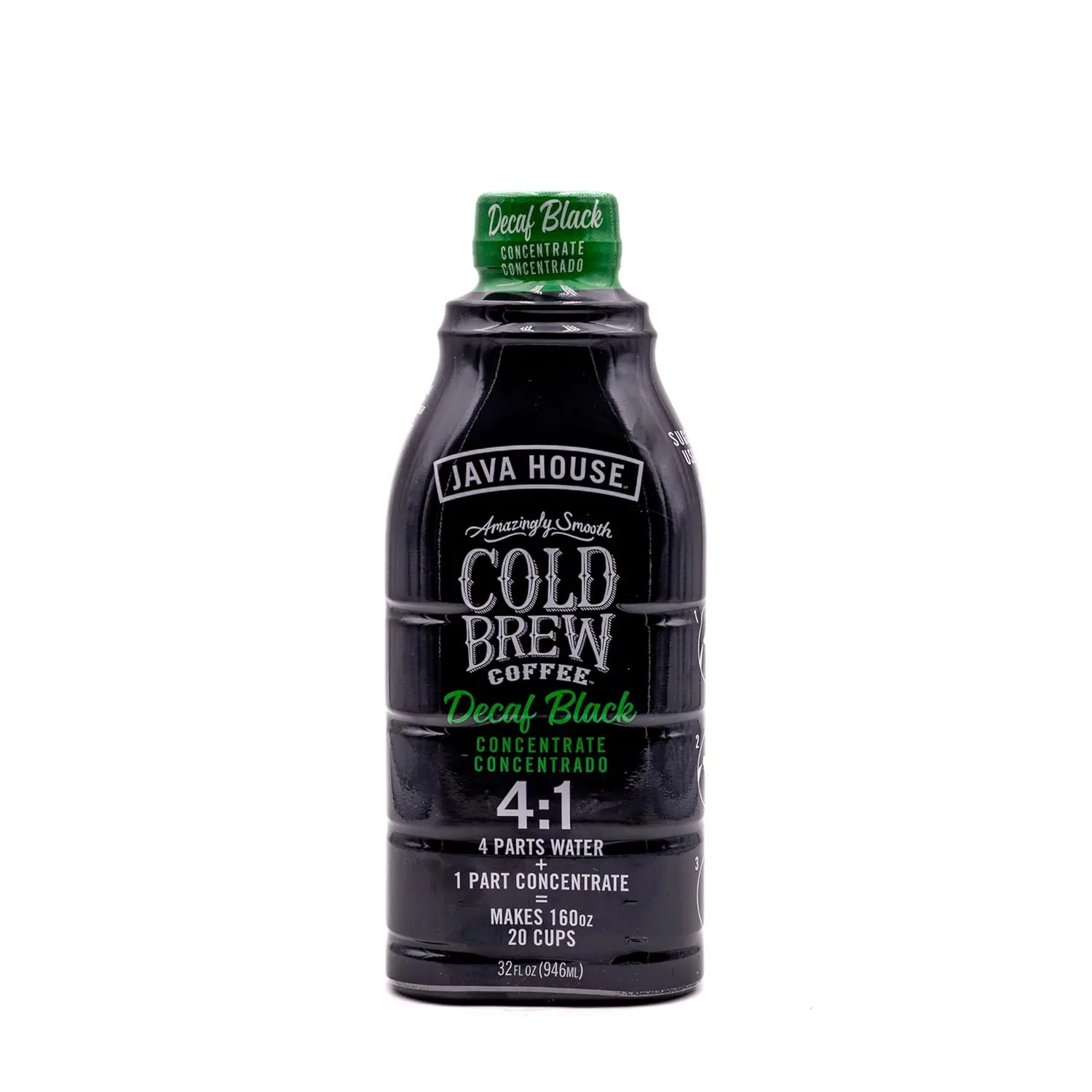 JAVA HOUSE Cold Brew Coffee, Decaf Colombian 4:1 Liquid Concentrate, 32 Ounce Bottle JAVA HOUSE Cold Brew Coffee, Decaf Colombian 4:1 Liquid Concentrate, 32 Ounce Bottle