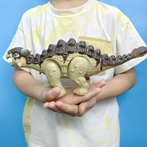 Walking Ankylosaurus Dinosaur Toy with Sound And Light, Jurassic Era Figure Doll, Halloween Christmas Birthday Gift for Boys And Girls, Suitable for Ages 3 And Up
