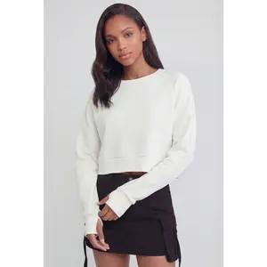 Emmie Modal Crop Crewneck Sweatshirt