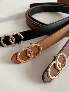 New Trendy Fashion Women's Belt Versatile Pants Belt Jeans Belt High end Casual Fashion Versatile Decorative Black Belt LR1255 Fashion Belts