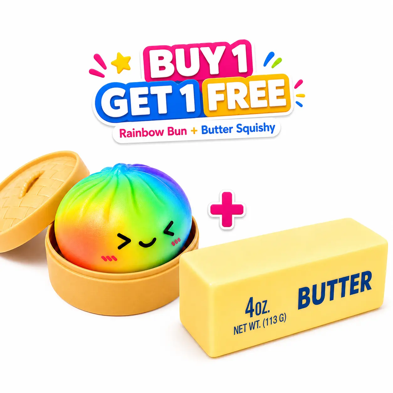 BUY 1 GET 1 FREE Giant Rainbow Mystery Dumpling Squishy Toy - Kawaii TPR Fidget Sensory Stress Relief Rebound Hand Toy with Colorful Surprise Emoji Galaxy Design, Easter Gift for Kids with Real Dumpling Steamer Box, Squishies, Galaxy Dumpling Squishy, Du,