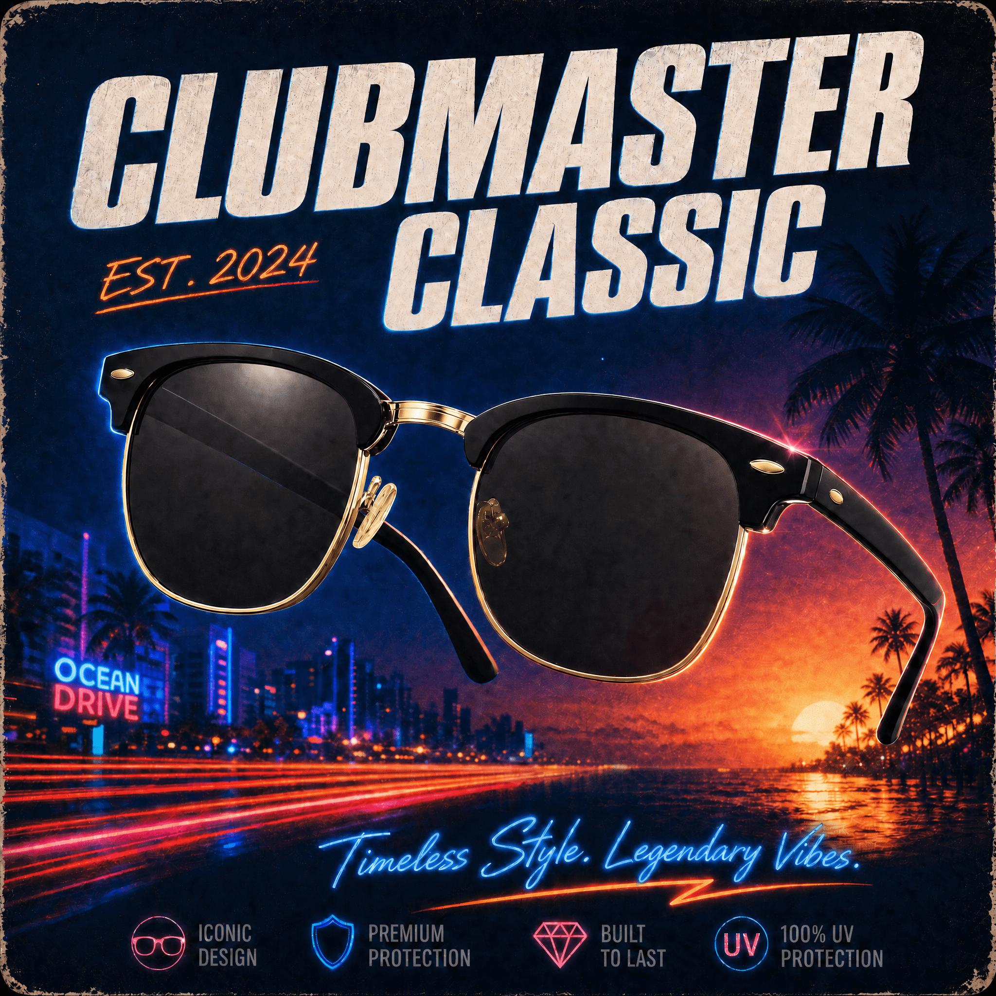 Iconic Clubmaster Sunglasses UV400 Certified, Lightweight,Universal Fit for All Face Shapes, Multiple Lens Options