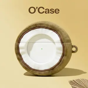 O'Case 3D Coconut Airpods Case Cute AirPods Case with Vivid Coconut charm Suitable for Airpods 1 2 3 4 pro1 pro2 pro3 Case