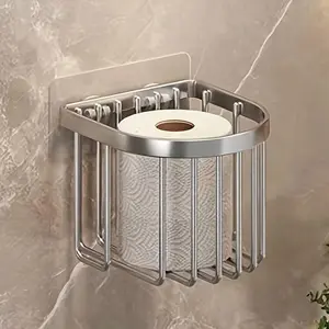 [New Simple Toilet Paper Basket] A New Stylish Toilet Paper Holder, A Bathroom Tissue Storage Rack That Can Be Wall-mounted Without Drilling, A Simple Toilet Paper Storage Basket, Suitable For Kitchen Paper Towel Storage.