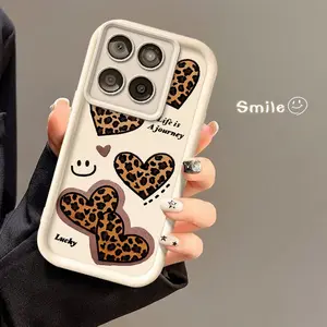 leopard print heart, available in multiple colors, Protective phone case, suitable for Samsung Galaxy A series and S22, 23, 24, 25, 26 series models, Cartoon, surprise, durable