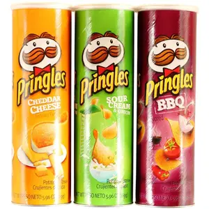Potato Chips Variety Bundle: (1) Cheddar Cheese 5.96oz, (1) Sour Cream and Onion 5.96oz, (1) BBQ Potato Chips 5.96oz (3 Pack Total)