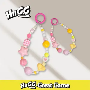 Phone Charms Cute Beaded Phone Lanyard Wrist Strap Aesthetic CellPhone Keychain Cute PhoneCharms for Women
