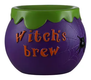 Mr. Halloween 14in Cauldron Lit Blow Mold Candy Bowl Mr. Halloween 14in Cauldron Lit Blow Mold Candy Bowl