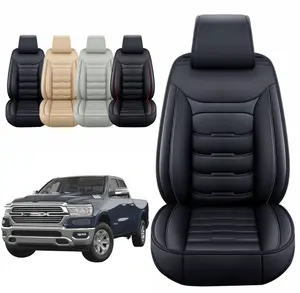 Front Seat Covers For Dodge Ram,Waterproof Truck Seat Cover Compatible With 2009-2025 RAM 1500 2500 3500 Truck Pickup Crew Quad Cab (2PCS Front,Black)
