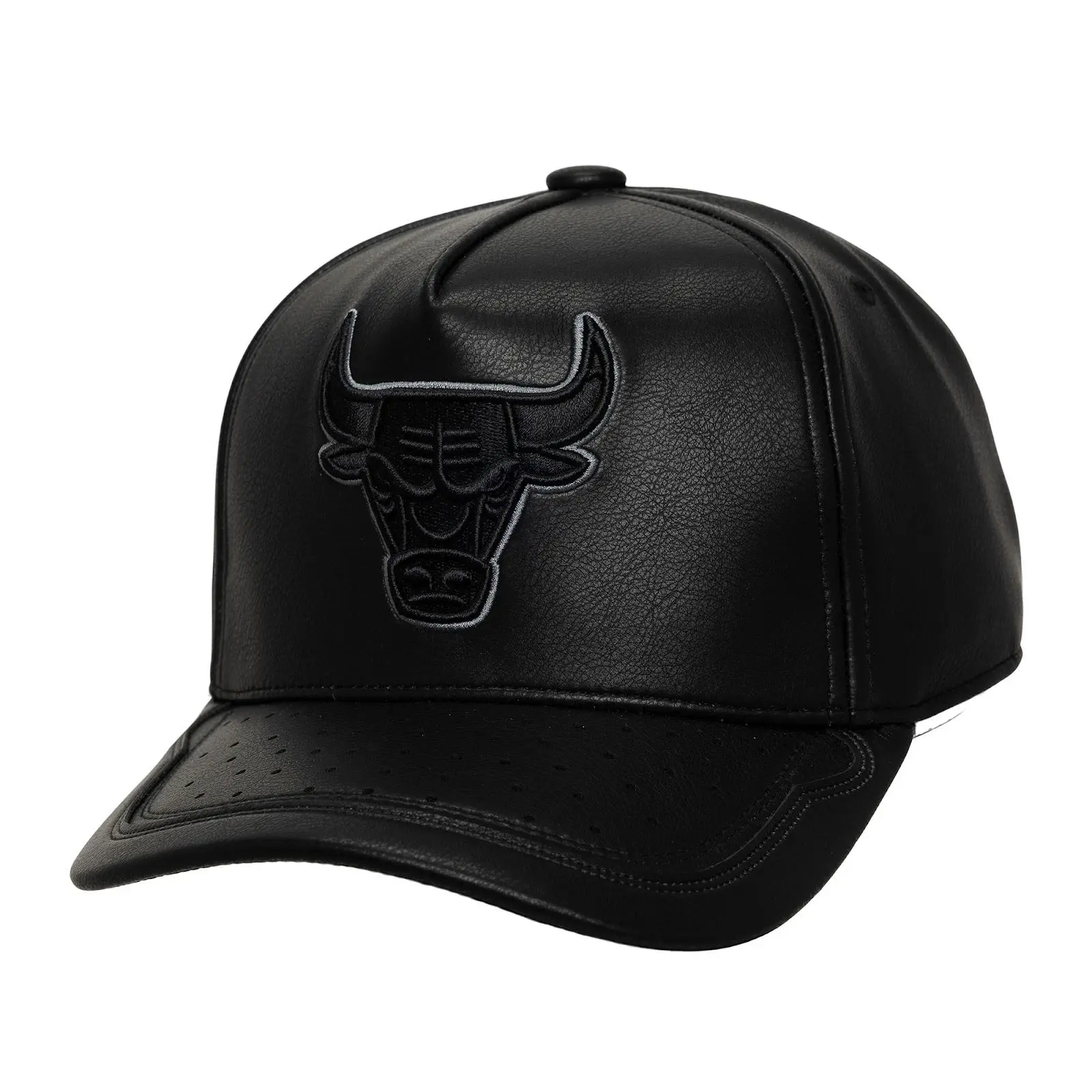 Chicago Bulls Black Day One Pro Pinch Snapback Hat NBA Throwback Cap Adjustable Fan Gear Mitchell & Ness