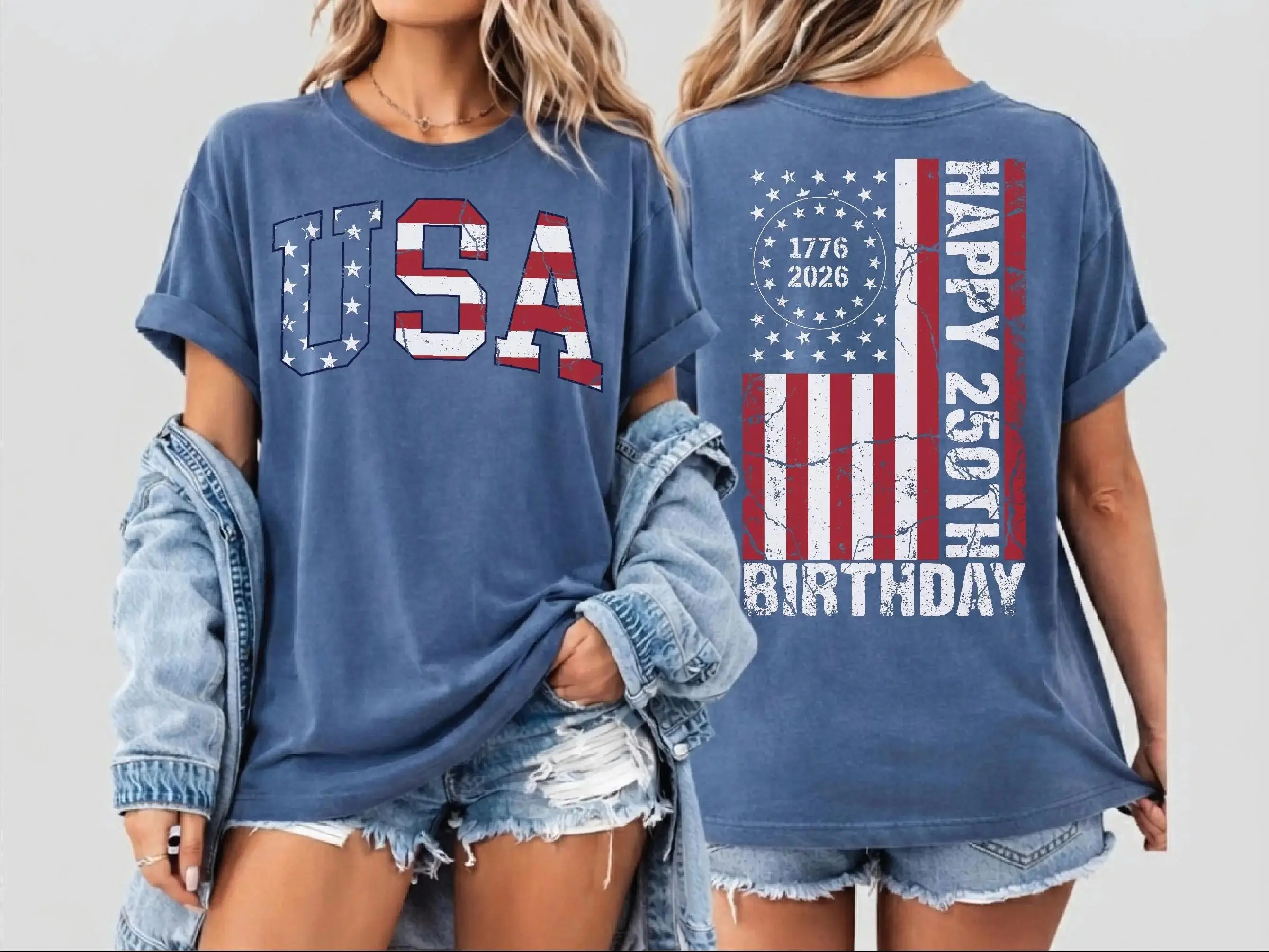 Comfort Colors America 250th Anniversary Patriotic Usa 1776-2026 Graphic T-shirt For Men And Women, Vintage Freedom Tee, Apparel Made In The Usa		