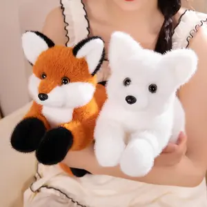 45/65/90CM Cute Fox Plush Pillow Stuffed Soft Down Cotton Cushion Lovely Fox Sleeping Pillow Nice Birthday Gifts