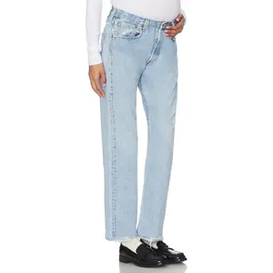 aligrace Vintage Maternity Baggy Jeans in Light Medium