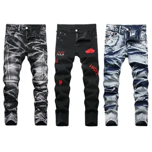 Boy's 3 Pack Skinny Fit Jeans Fashion Embroidery Kids Denim Pants