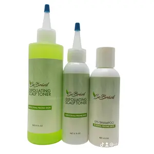 Se-Brazil Exfoliating Scalp Toner Bundle - 8oz & 4oz Toner +4oz EPS Shampoo for Color Safe Texturizing Haircare Repair