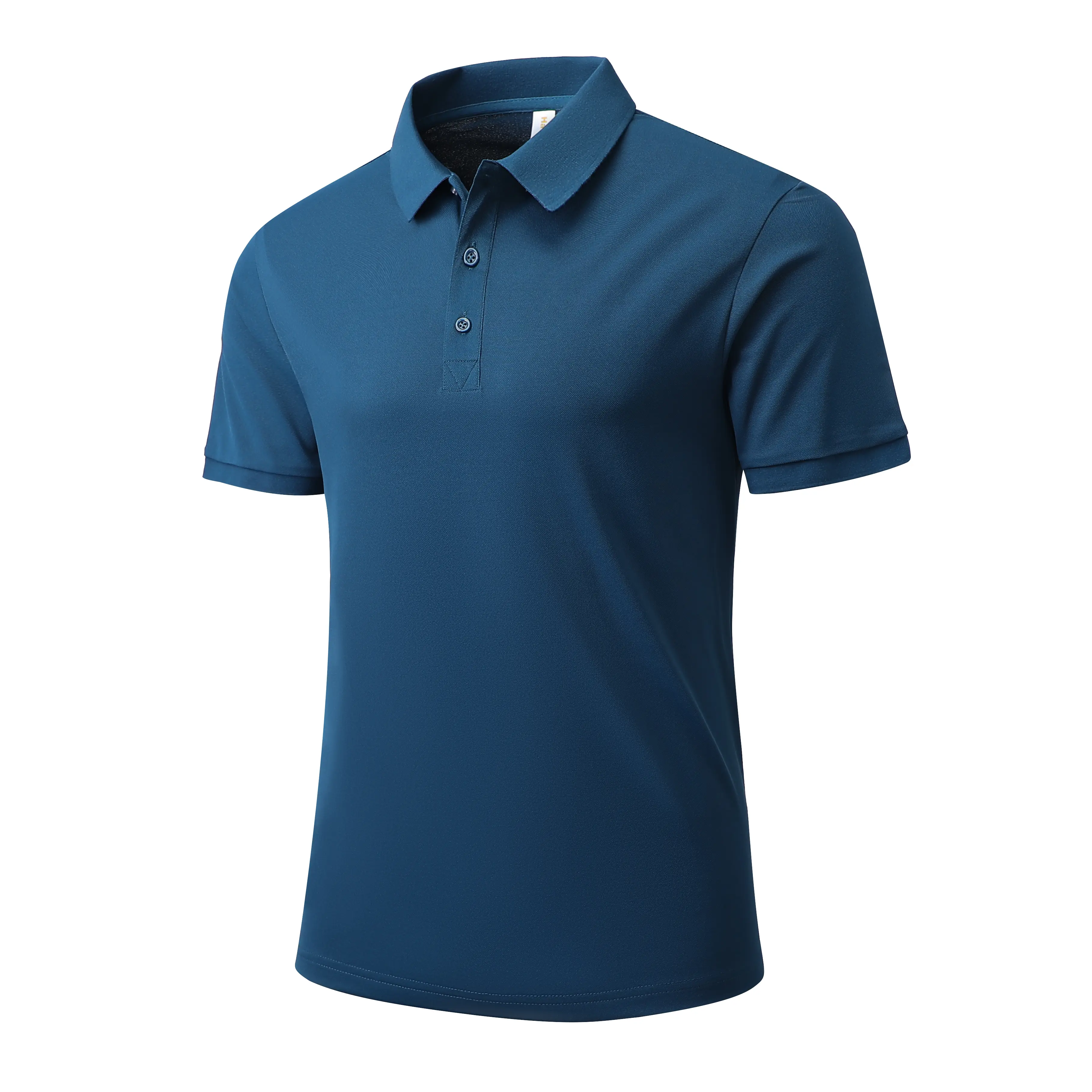 Classic men’s polo shirt, lightweight and soft, wrinkle-resistant short sleeves with a turn-down collar, suitable for office uniforms.
