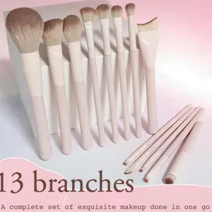 Makeup Brush Set, 13-Piece Kit, Eyeshadow/face Lines/powder/bronzer Brushes, Essential Beauty Tools, Ideal for Beginners and Professionals
