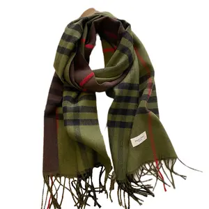 Women's Plaid Print Tassel Decor Scarf Casual Soft Warm Shawl for All Seasons Fashion Accessories for Daily Wear