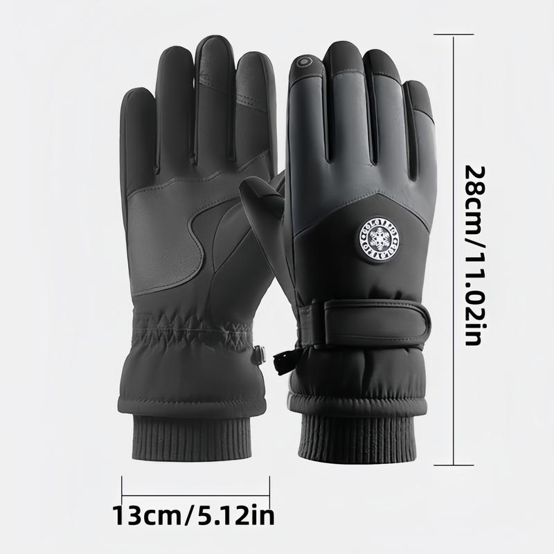 Winter Ski Gloves Waterproof Windproof Thick Warm Non-Slip Touchscreen Compatible for Cycling Driving Outdoor Sports Outdoor Activity Gloves