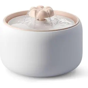 Ceramic  Water Fountain W03 Lite,3L/101oz Automatic Pet Water Fountain for Cats & Dogs, Dishwasher Safe,Luxury  Fountain with Ultra-Quiet Pump and Filter & Sponge