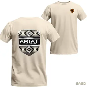 Ariat T-shirt - Navajo-inspired Design With Classic American Style, Suitable For Men And Women, Soft Breathable Fabric For All-day
