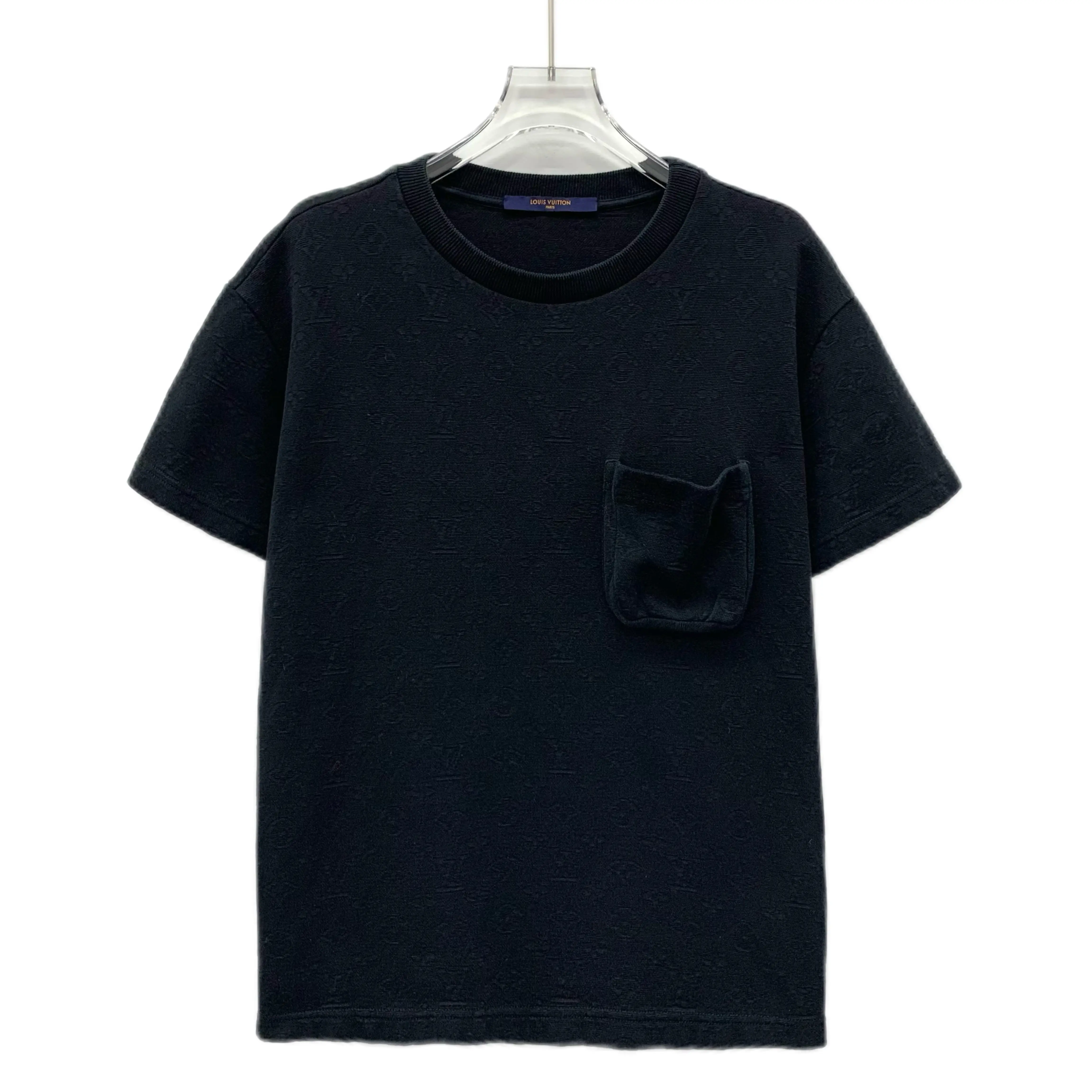RDLT- Louis Vuitton White Monogram Embossed Cotton Crewneck T-Shirt Size XS