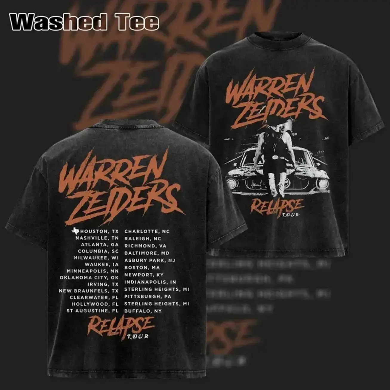 Vintage Warren Zeiders Relapse Concert 2025 Shirt , Warren Zeiders T-shirt & Hoodie , Washed Oversized T-Shirt , Rock Band Shirt, Retro Music Tee, Rock Music Lover Shirt, Vintage Band Shirts Casual Fabric Fit Top , Top Men's and Women's Clothing DZR