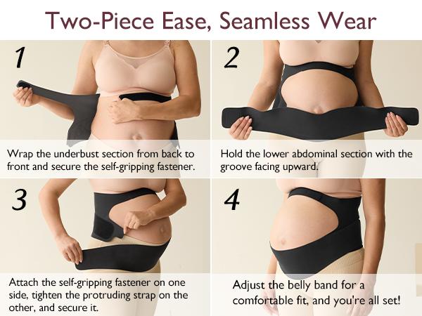 Momcozy Pregnancy Belly Band, CozySupport Ergonest Maternity Belly Band, Invisible Pregnancy Belt for Back, Abdomen, Waist tiktok shop，A