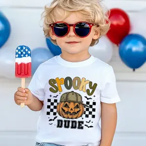 Spooky Dude Pumpkin Face Halloween Shirt, Boy Boo Ghost Halloween T-Shirt, Spooky Season Tee, Halloween Dude Funny Shirt, Horror Spooky Season Tee