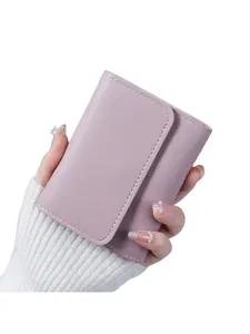 Simple Short Women's Wallet Student Ticket Holder Multifunctional Card Holder Coin Purse 70% off Ultra-thin Glossy Wallet