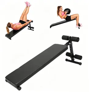 Sit-Up Bench for Home Gym, 5 Height Adjustable Decline Ab Bench with Heavy-Duty Steel Frame, 220 LBS Weight Capacity for Core Strength Training, Decline Bench Press