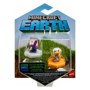Minecraft Earth Attacking Steve & Spawning Chicken Boost Minis Figures