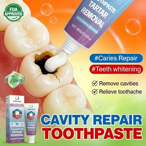 ZKRICARO Anti-Cavity Repair Toothpaste FDA Certified for Cavities Plaque Tartar Removal Teeth Whitening Sensitivity Reduction Enamel Strengthening Oral Health Peppermint Fluoride Free