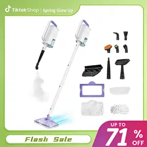 [SpringGlowUp]Steam Mop 12-in-1 Floor Cleaner with Detachable Handheld Steamer for Walls, Grout, Floors, Tiles, Carpets & Grease. Includes Multi-Function Accessories Cleaning Tools Cleaning Set