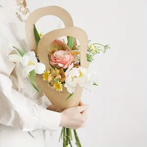 10pcs/set Elegant Kraft Paper Flower Bags for Weddings, Parties, and Mother's Day Gifts - Perfect for Flower Packaging and Decor