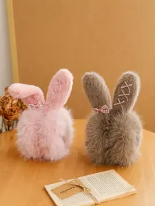 Women Winter Cute Ear Warmer, Multi-Color Stretchable Faux Rabbit Fur Earmuffs, Warm and Cozy Ear Covers for Cold Weather