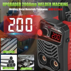200Amp 20PCS Rods Stick Welder 110V Super MINI Portable IGBT Inverter Machine with Hot Start Arc Force Anti-Stick for 1/16"-1/8" Rods & 2 Chip Hammers Tool IndustrialEverlanelnspired17AGripset24FFSummitSupply7C28ChicLadyHub