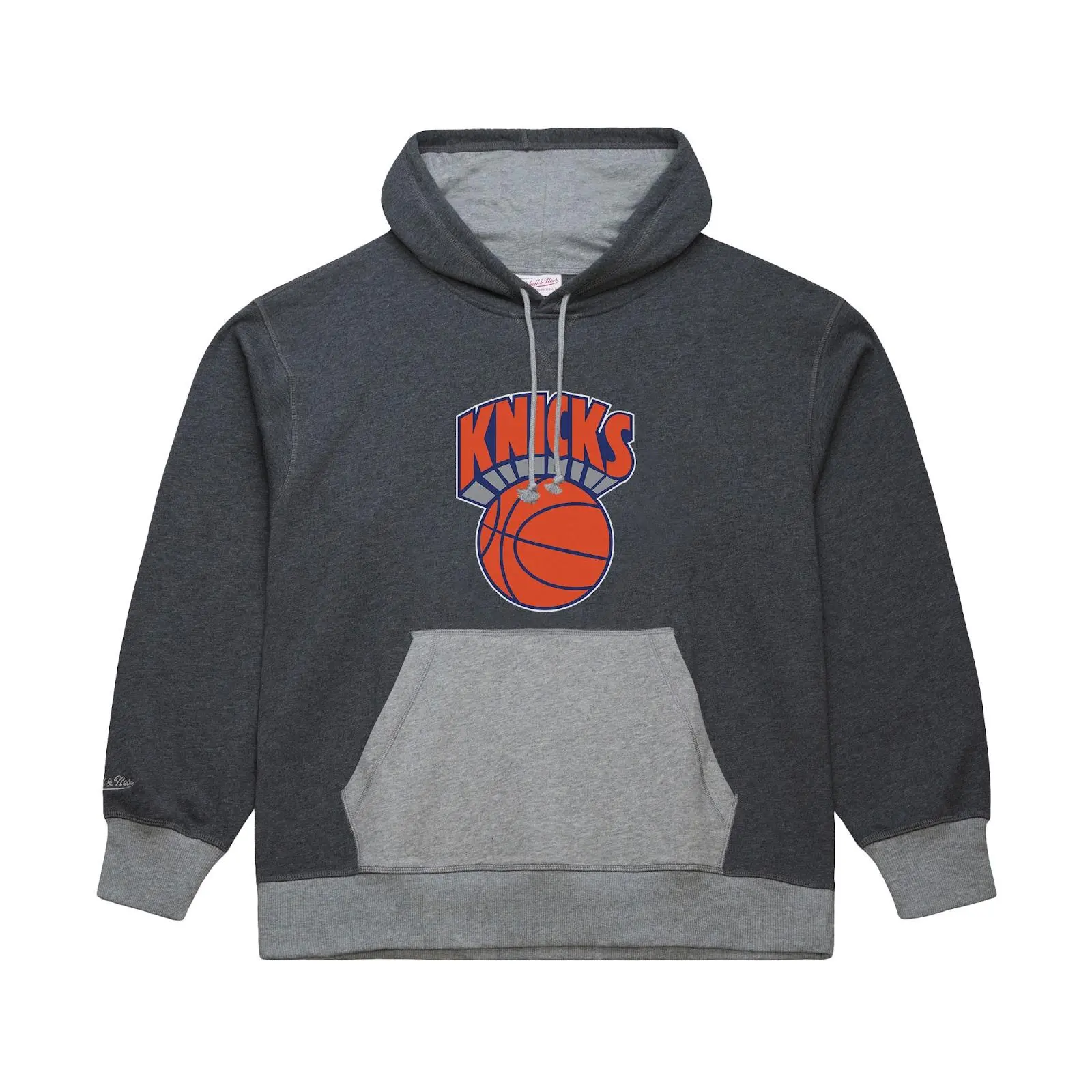 New York Knicks Charcoal Legacy Vintage Fleece Hoodie NBA Throwback Sweatshirt Fan Gear Mitchell & Ness