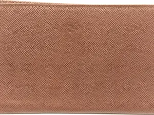 Pre-owned Louis Vuitton Leather Small Leather Goods Taiga Card Holder Y2K Brown Card Wallet