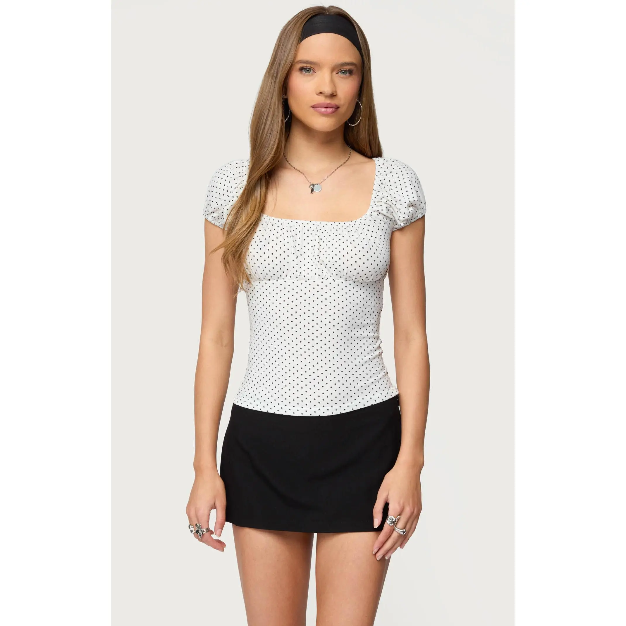 Edikted Women's Stefania Polka Dot Top