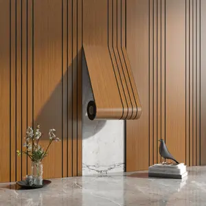 3D Thick Wood Grain Wall Sticker, Waterproof Self-Adhesive Modern TV Background Decor, Easy Peel and Stick, Home Renovation Wallpaper, Peel and Stick Wallpaper Designs