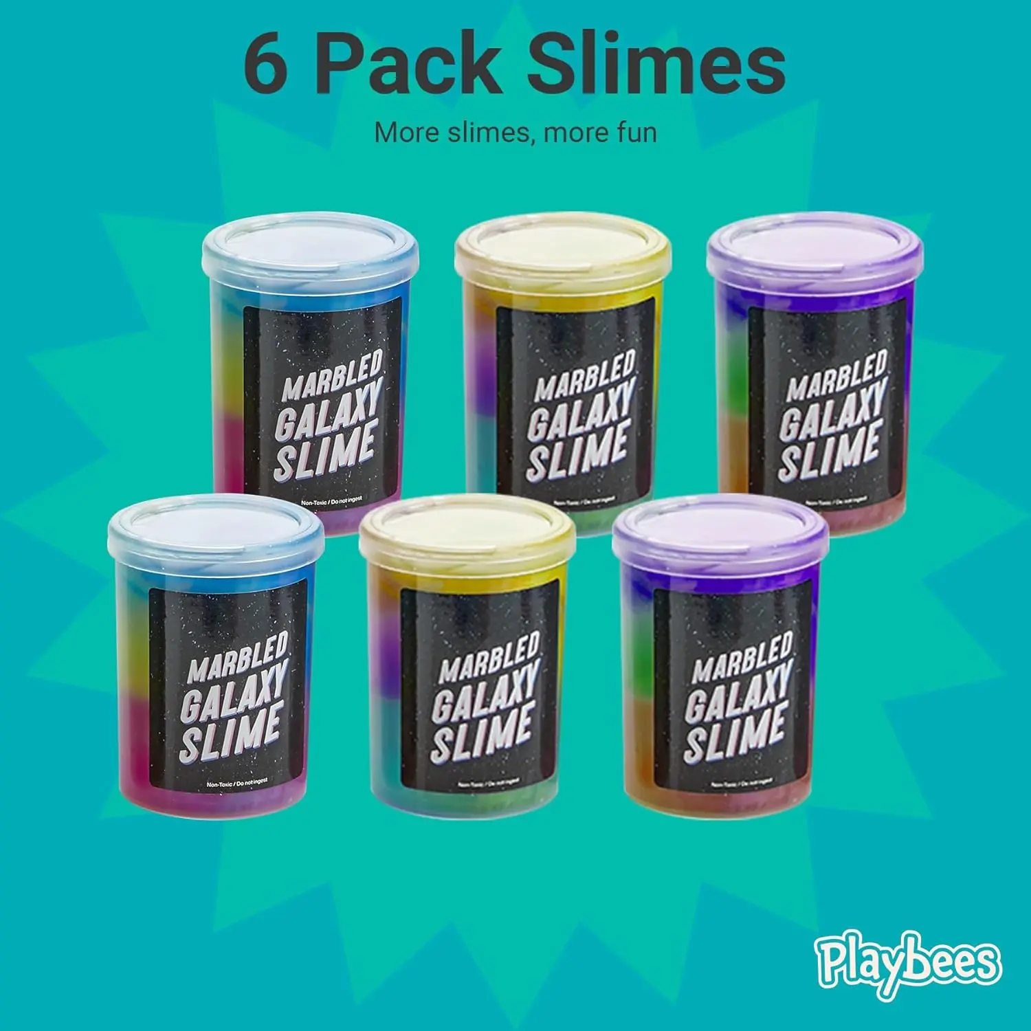 Marbled Galaxy Slime - 24 Pack - Cosmic Galaxy Gooey Unicorn Fidget Kit for Sensory Stimulation and Creative Play